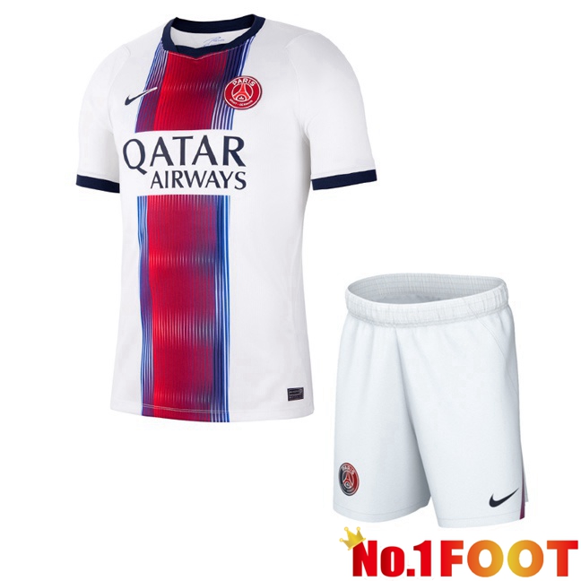 Paris PSG Kids Away Soccer Jersey White 2026/2027