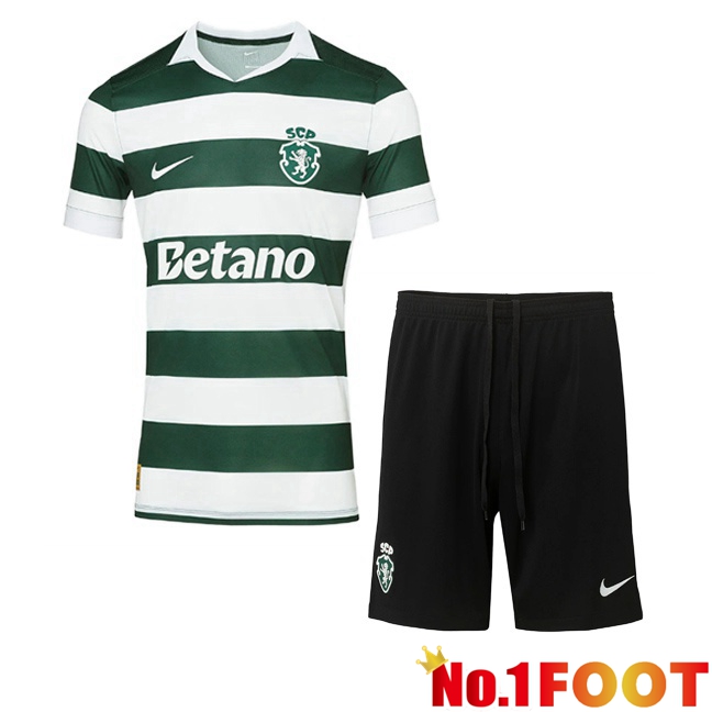 Sporting CP Kids Home Soccer Jersey Green White 2026/2027