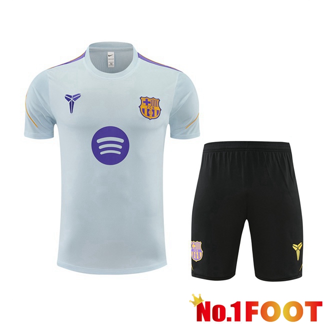 FC Barcelona kit Training T Shirt + Shorts Grey 2026/2027