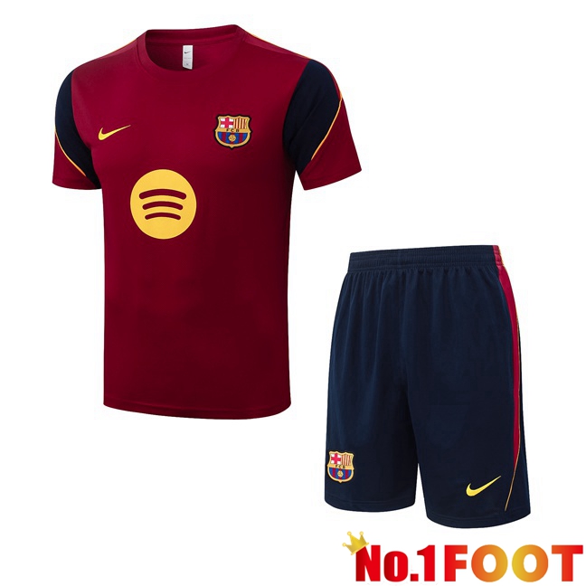 FC Barcelona kit Training T Shirt + Shorts Red 2026/2027