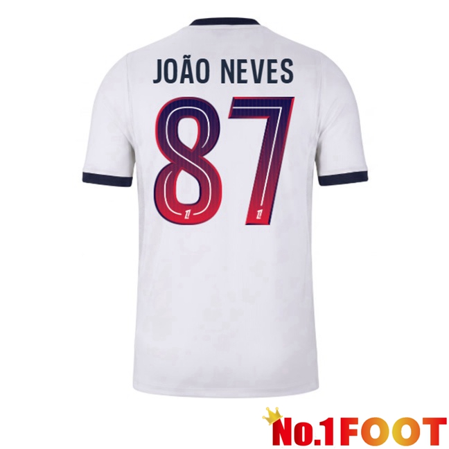 Paris PSG (João Neves 87) Away Soccer Jersey White 2026/2027