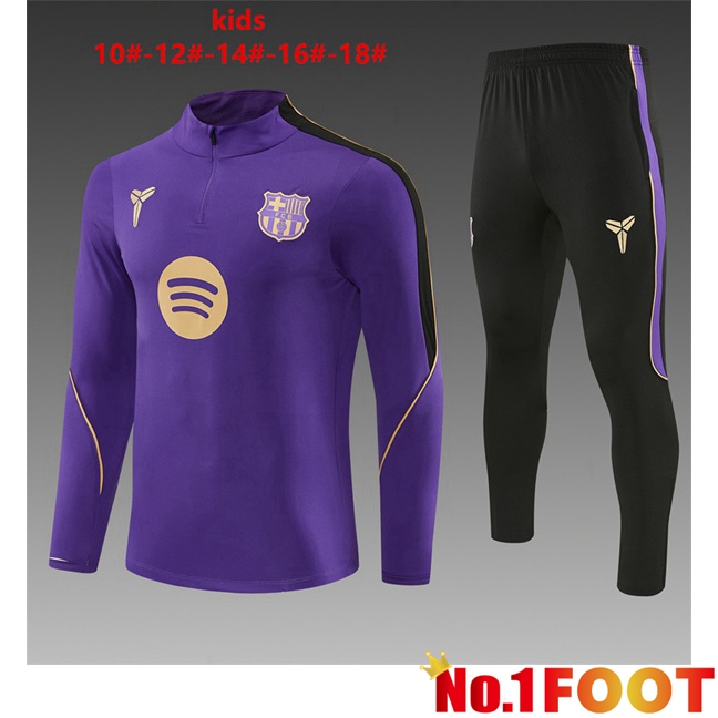 FC Barcelona Kids kit Training Tracksuit Purple 2026/2027
