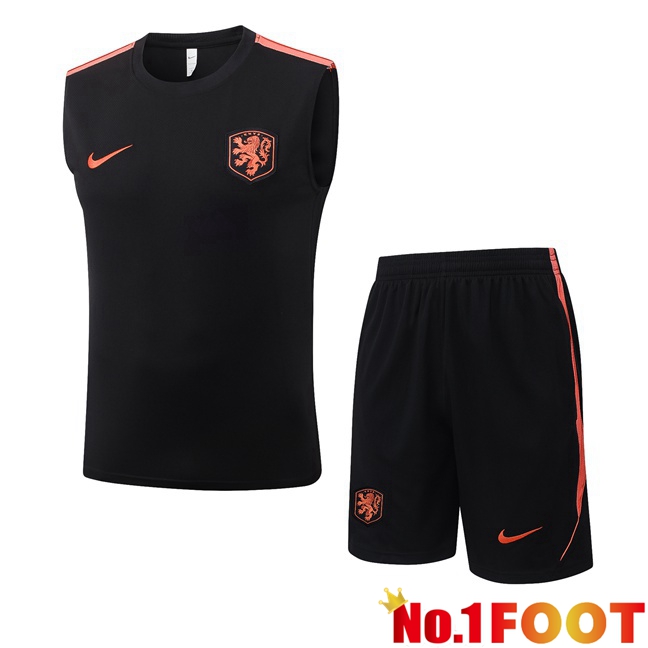 Netherlands Gilet Soccer+ Shorts Black 2026/2027