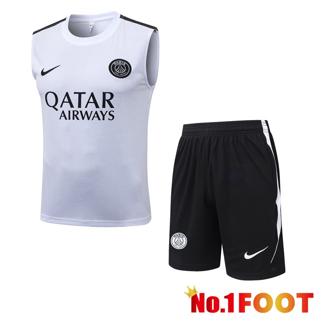 Paris PSG Gilet Soccer+ Shorts White 2026/2027