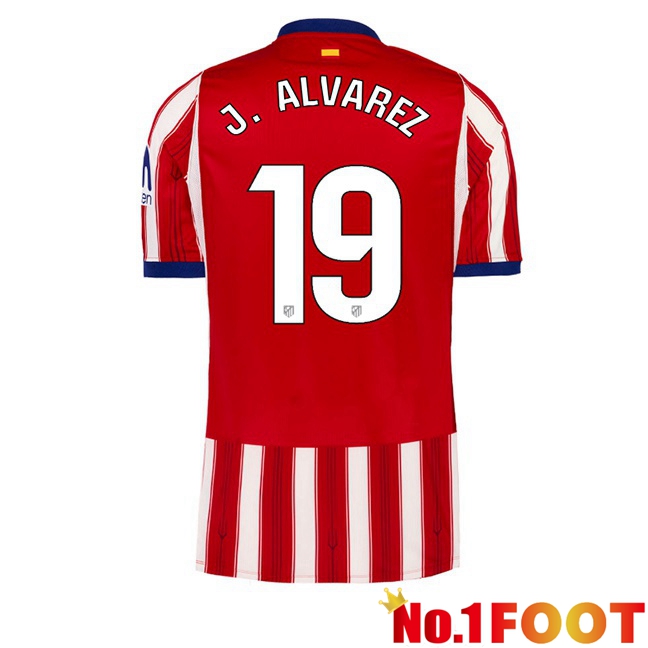 Atletico Madrid (J. ALVAREZ 19) Home Soccer Jersey Red 2026/2027