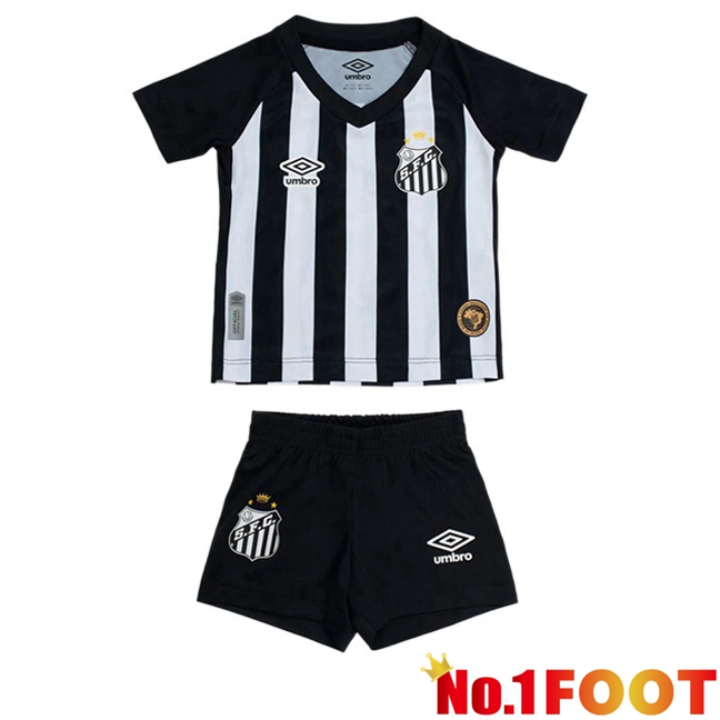 Santos FC Kids Away Soccer Jersey White Black 2026/2027