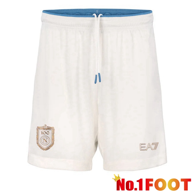 SSC Napoli Home Soccer Shorts White 2026/2027