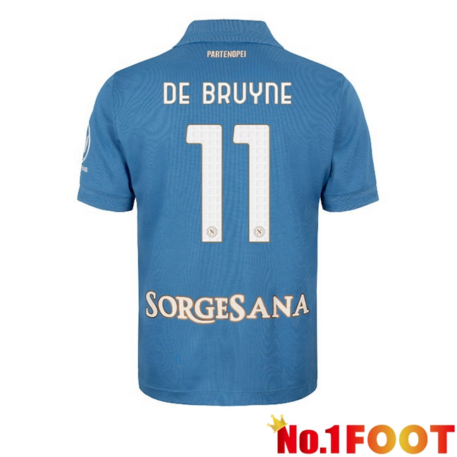 SSC Napoli (Kevin De Bruyne 11) Home Soccer Jersey Blue 2026/2027