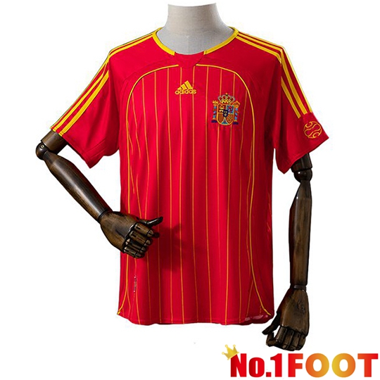 Spain Retro Home Soccer Jersey 2006
