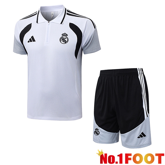 Real Madrid Soccer Polo White/Black 2026/2027