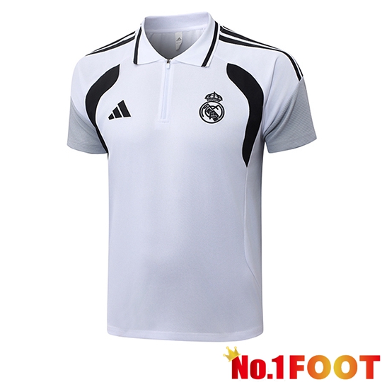 Real Madrid Soccer Polo White/Black 2026/2027