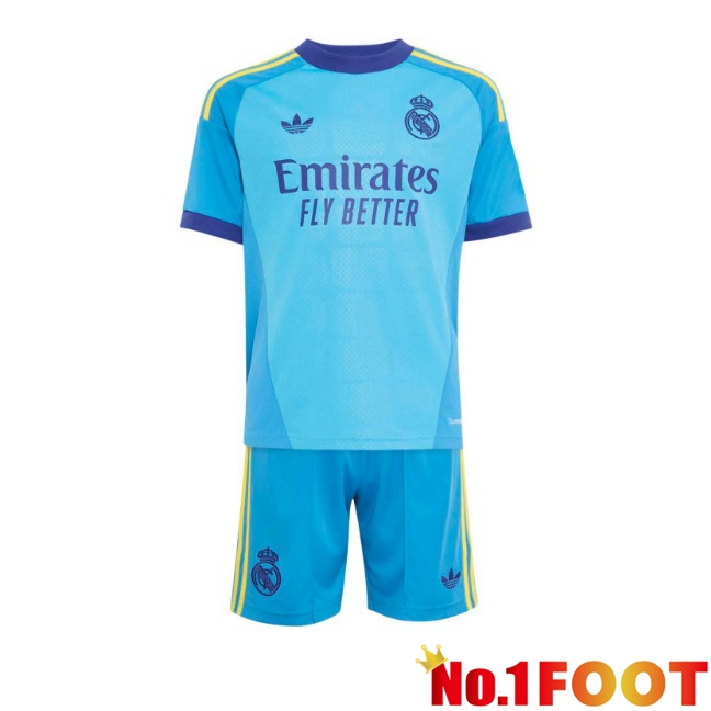 Real Madrid Kids Goalkeeper Soccer Jersey Blue 2026/2027