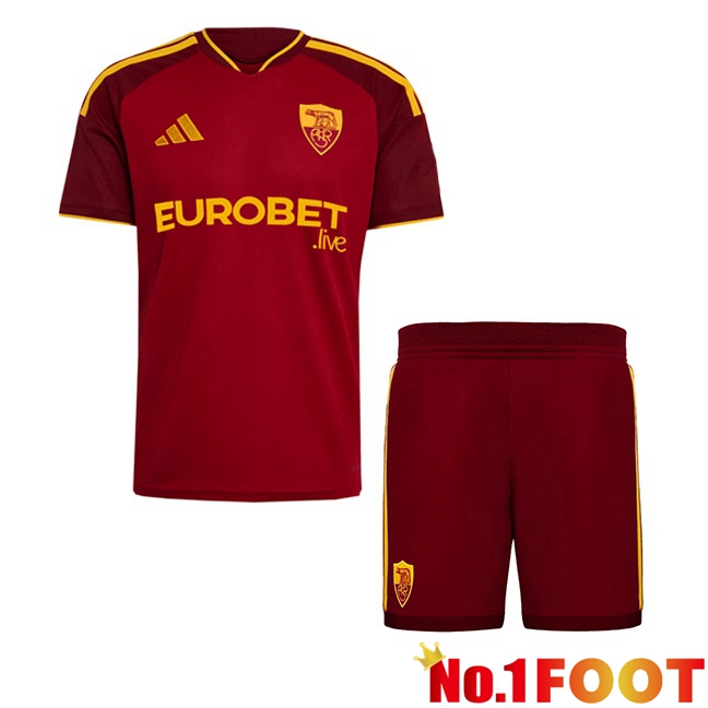 AS Rome Kids Home Soccer Jersey Red 2026/2027
