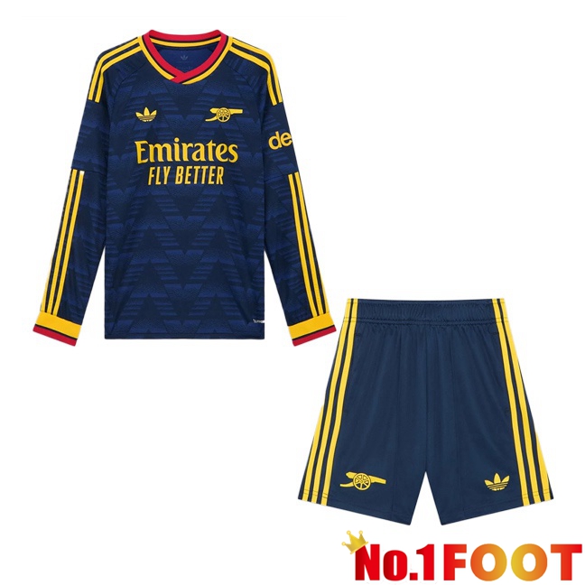 Arsenal Kids Away Soccer Jersey Long sleeve Blue Royal 2026/2027