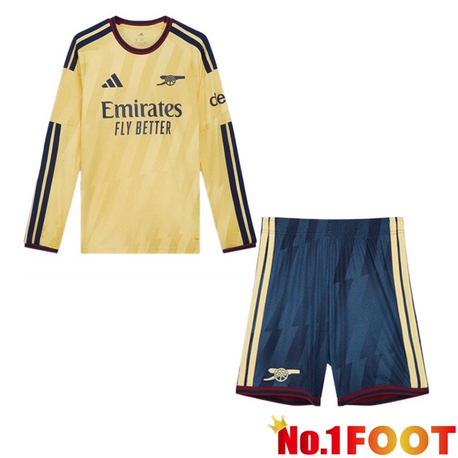 Arsenal Kids Third Soccer Jersey Long sleeve Yellow 2026/2027