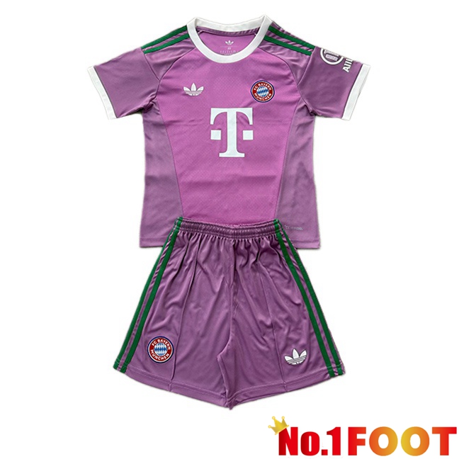 Bayern Munich Kids Goalkeeper Soccer Jersey Purple 2026/2027