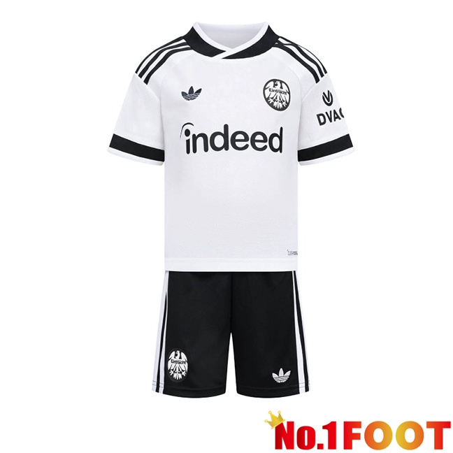 Eintracht Frankfurt Kids Away Soccer Jersey White 2026/2027