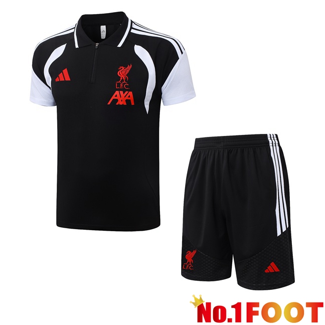 FC Liverpool Soccer Polo + Shorts Black 2026/2027