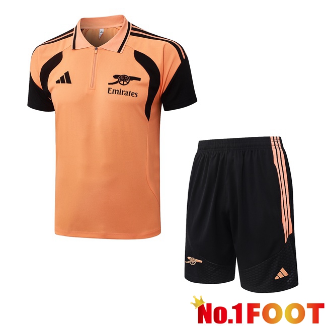 Arsenal Soccer Polo + Shorts Orange 2026/2027