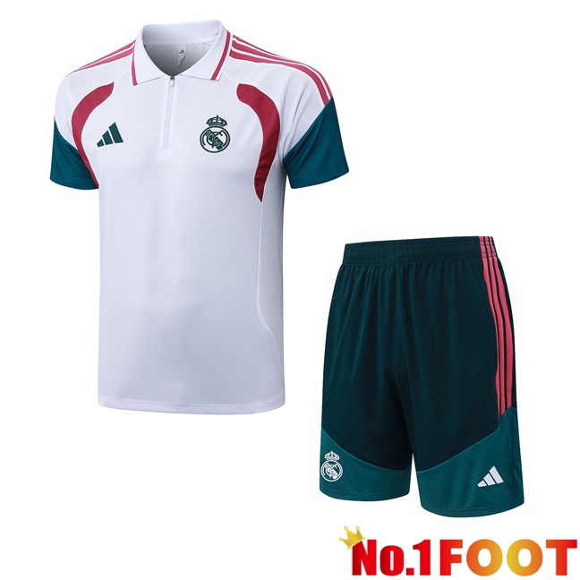 Real Madrid Soccer Polo + Shorts White 2026/2027