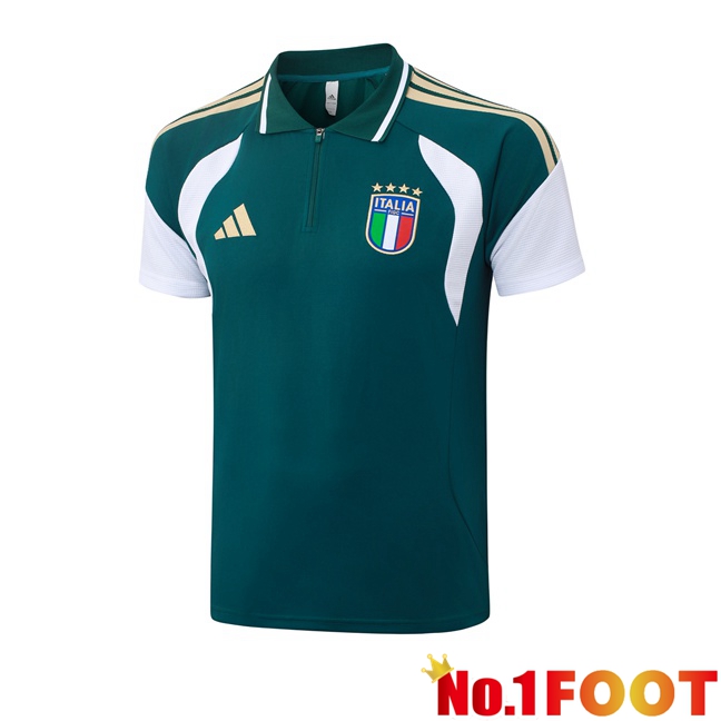 Italy Soccer Polo Green 2026/2027