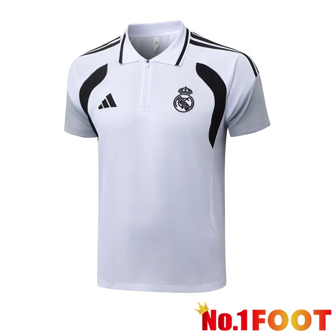 Real Madrid Soccer Polo White 2026/2027