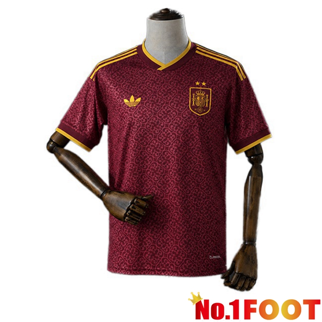 2 Stars Spain Soccer Jersey Special Edition Red Soccer World Cup 2026