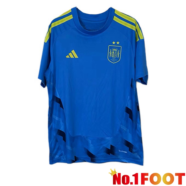 2 Stars Spain Soccer Jersey Special Edition Blue Soccer World Cup 2026