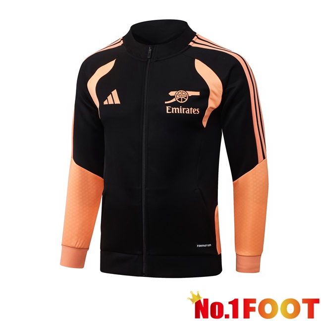 Arsenal Training Jacket Black Orange 2026/2027