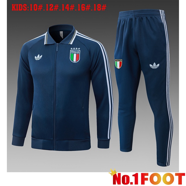 Italy Kids kit Training Tracksuit - Training Jacket Grey 2026/2027