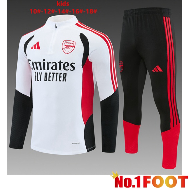 Arsenal Kids kit Training Tracksuit White 2026/2027