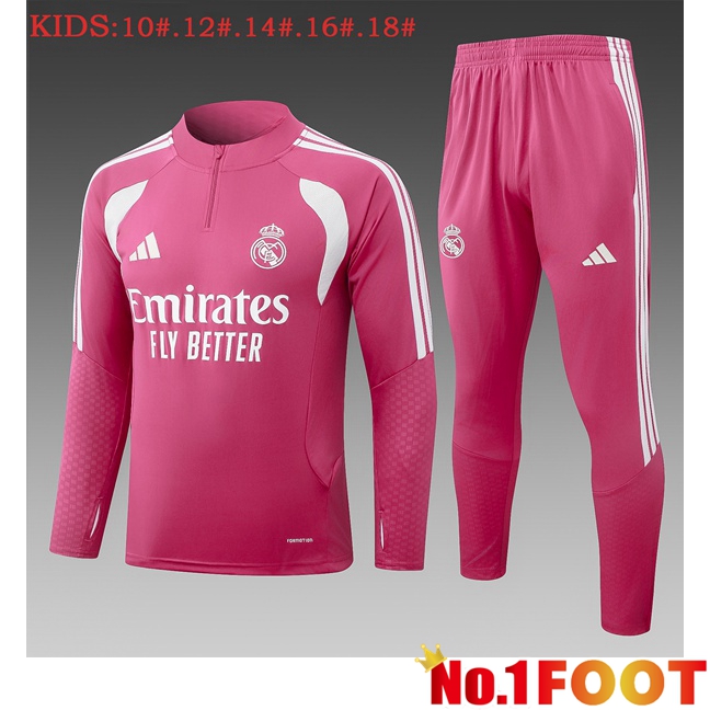 Real Madrid Kids kit Training Tracksuit Pink 2026/2027