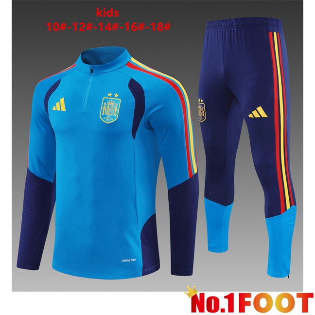 Spain Kids kit Training Tracksuit Blue 2026/2027