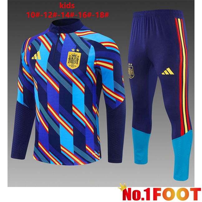 Spain Kids kit Training Tracksuit Blue Royal 2026/2027