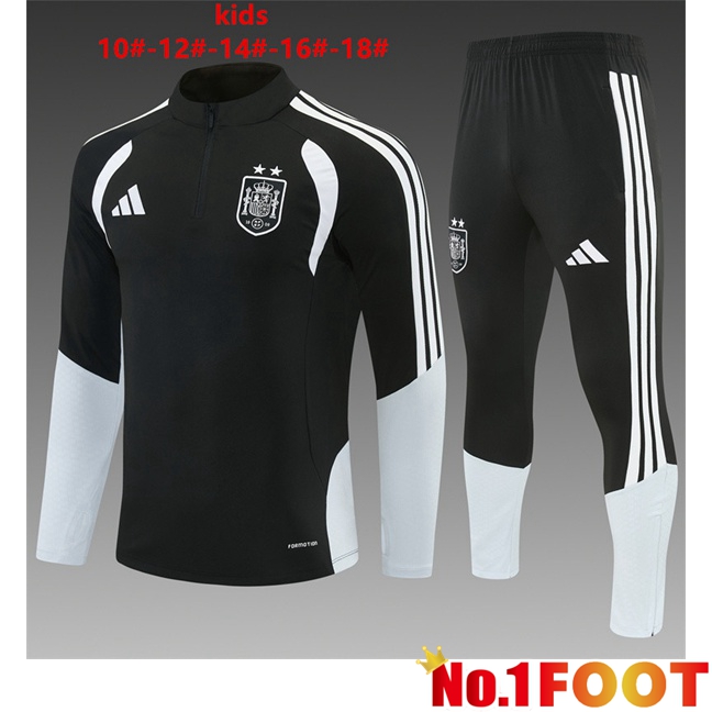 Spain Kids kit Training Tracksuit Black 2026/2027