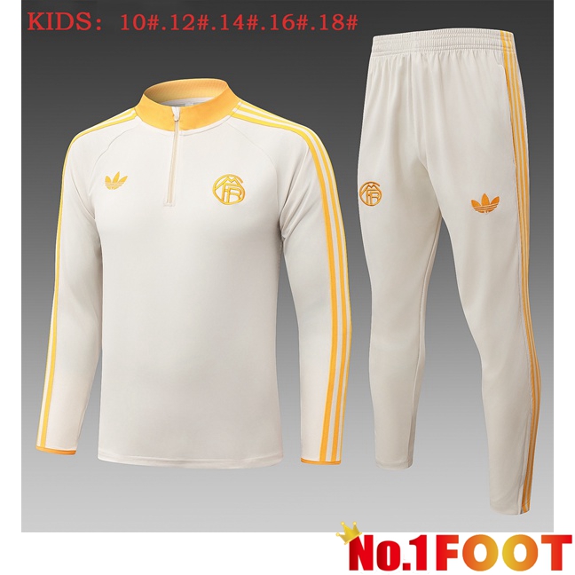 Bayern Munich Kids kit Training Tracksuit Yellow 2026/2027