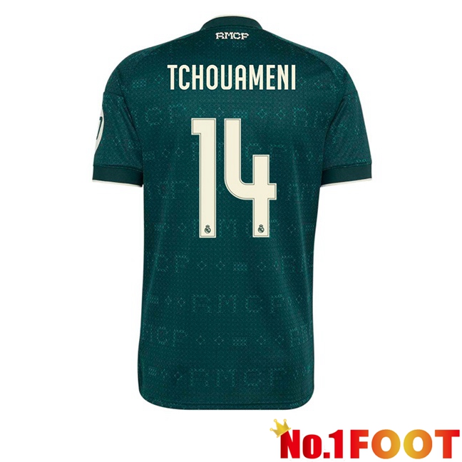 Real Madrid (Tchouameni 14) Away Soccer Jersey Green 2026/2027