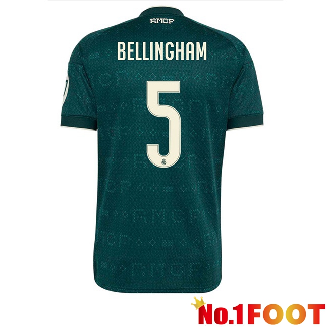 Real Madrid (Bellingham 5) Away Soccer Jersey Green 2026/2027