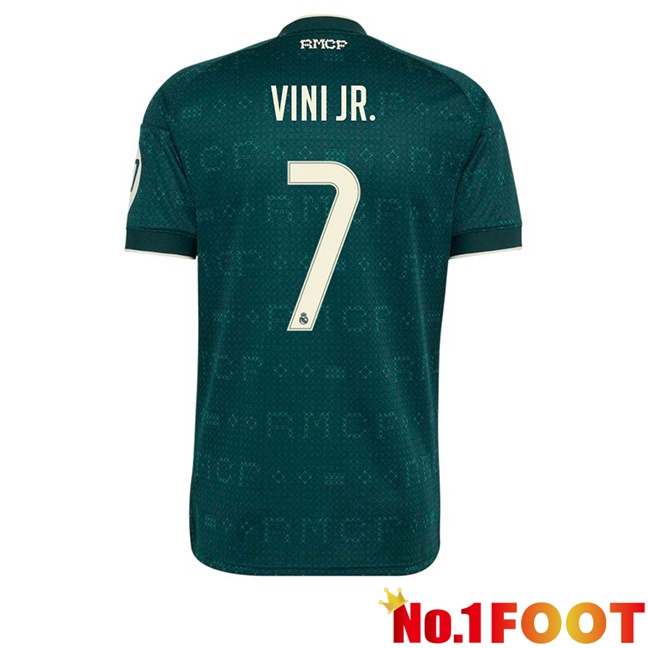 Real Madrid (Vini Jr. 7) Away Soccer Jersey Green 2026/2027