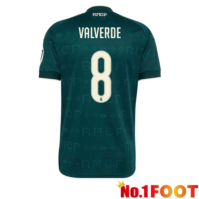 Real Madrid (Valverde 8) Away Soccer Jersey Green 2026/2027