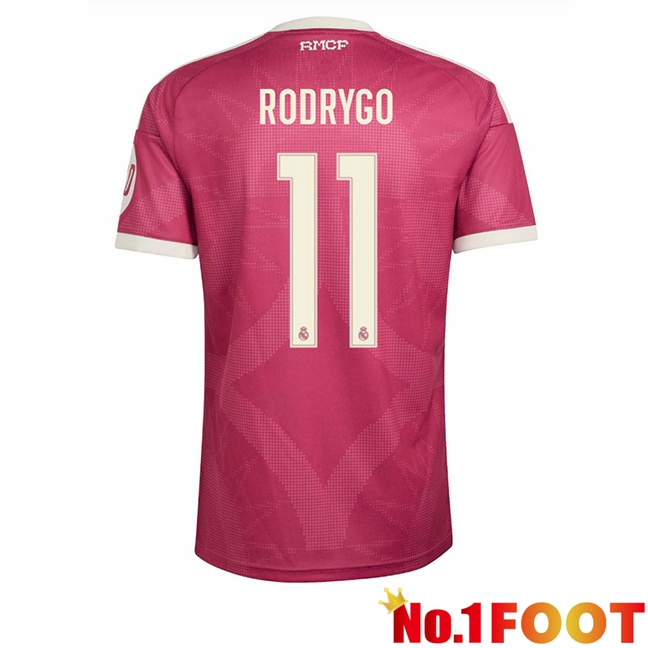 Real Madrid (Rodrygo 11) Third Soccer Jersey Pink 2026/2027