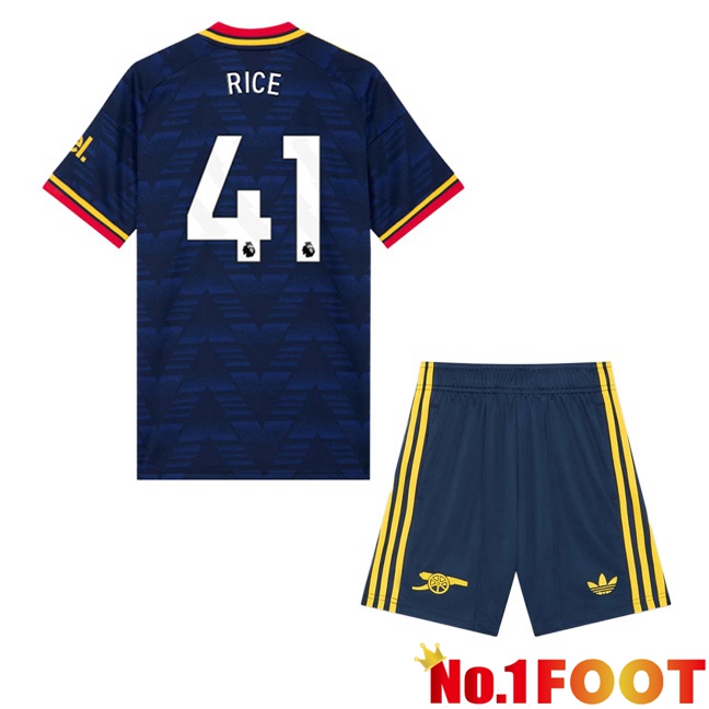 Arsenal (RICE 41) Kids Away Soccer Jersey Blue Royal 2026/2027