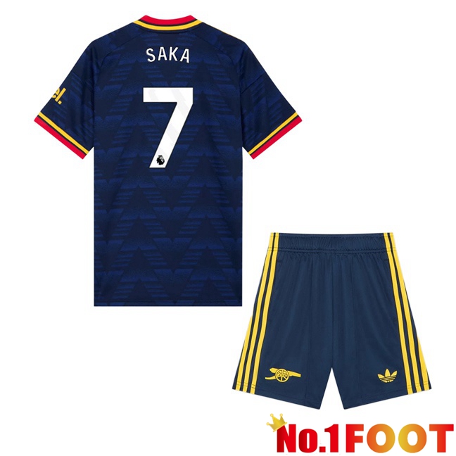 Arsenal (SAKA 7) Kids Away Soccer Jersey Blue Royal 2026/2027