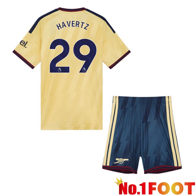 Arsenal (HAVERTZ 29) Kids Third Soccer Jersey Yellow 2026/2027