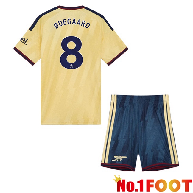 Arsenal (ØDEGAARD 8) Kids Third Soccer Jersey Yellow 2026/2027