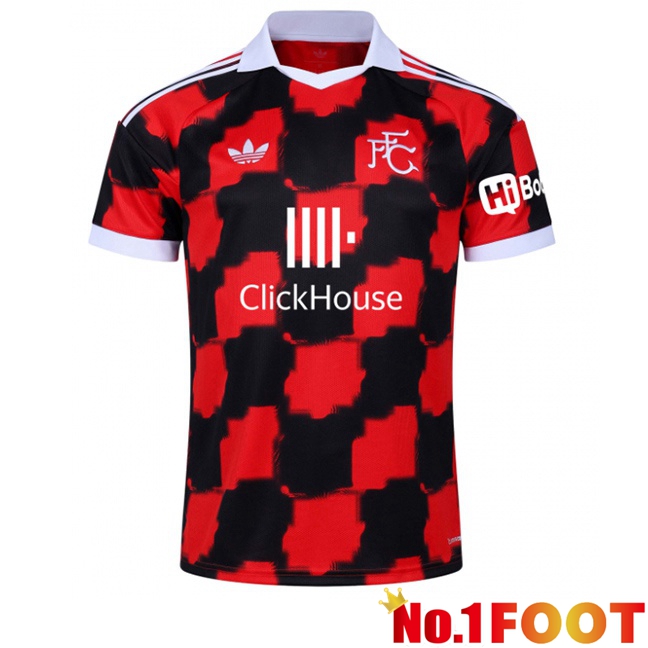 Fulham FC Away Soccer Jersey Red Black 2026/2027