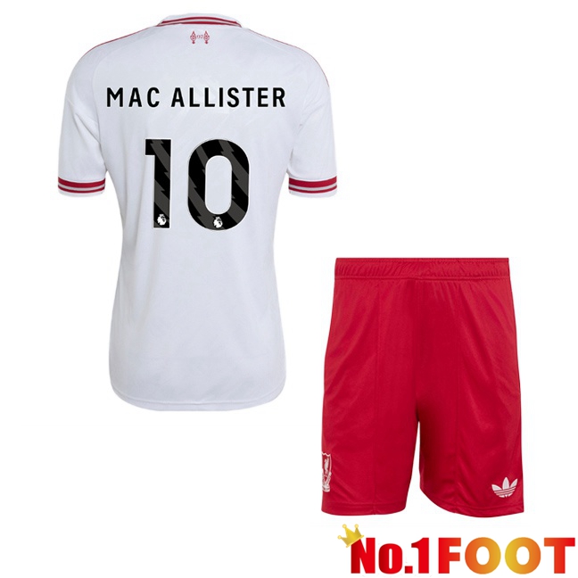 FC Liverpool (MAC ALLISTER 10) Kids Away Soccer Jersey White 2026/2027