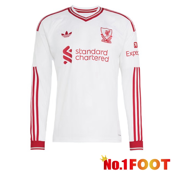 FC Liverpool Away Soccer Jersey Long sleeve White 2026/2027