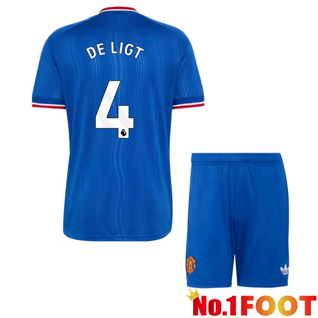 Manchester United (DE LIGT 4) Kids Away Soccer Jersey Blue 2026/2027