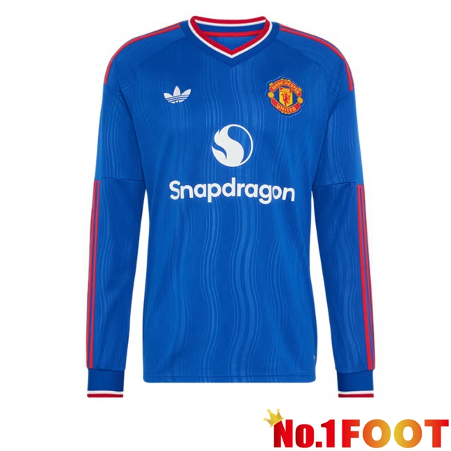 Manchester United Away Soccer Jersey Long sleeve Blue 2026/2027